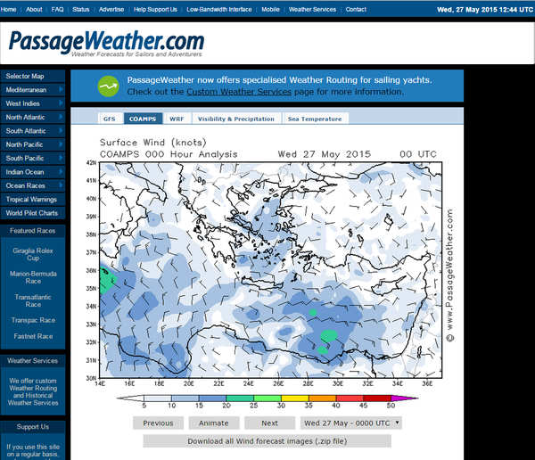 passage weather coamps